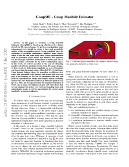 GraspME -- Grasp Manifold Estimator