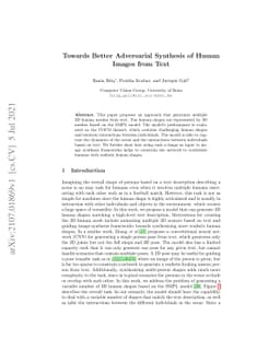 Towards Better Adversarial Synthesis of Human Images from Text