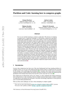 Partition and Code: learning how to compress graphs