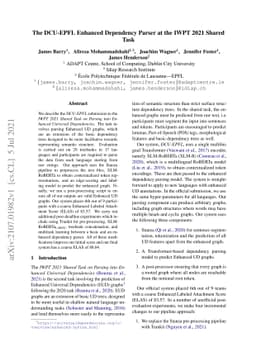 The DCU-EPFL Enhanced Dependency Parser at the IWPT 2021 Shared Task