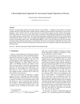 A Knowledge-based Approach for Answering Complex Questions in Persian