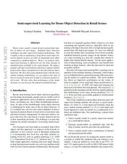 Semi-supervised Learning for Dense Object Detection in Retail Scenes