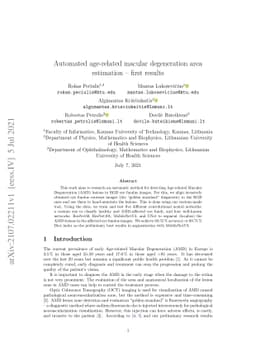 Automated age-related macular degeneration area estimation -- first
  results
