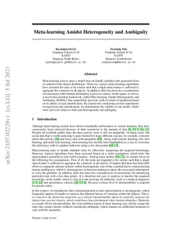 Meta-learning Amidst Heterogeneity and Ambiguity