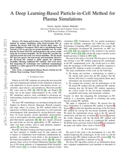 A Deep Learning-Based Particle-in-Cell Method for Plasma Simulations