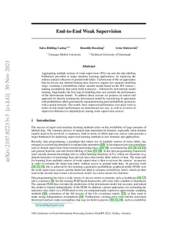 End-to-End Weak Supervision