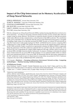 Impact of On-Chip Interconnect on In-Memory Acceleration of Deep Neural
  Networks
