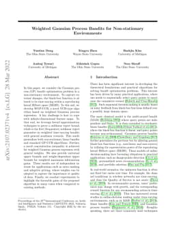Weighted Gaussian Process Bandits for Non-stationary Environments