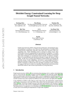 Dirichlet Energy Constrained Learning for Deep Graph Neural Networks