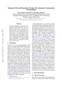 Enhanced Universal Dependency Parsing with Automated Concatenation of
  Embeddings