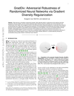 GradDiv: Adversarial Robustness of Randomized Neural Networks via
  Gradient Diversity Regularization