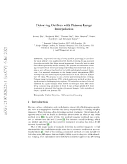 Detecting Outliers with Poisson Image Interpolation