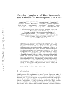 Detecting Hypo-plastic Left Heart Syndrome in Fetal Ultrasound via
  Disease-specific Atlas Maps
