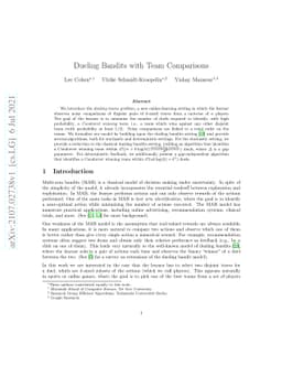 Dueling Bandits with Team Comparisons