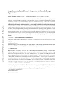 Image Complexity Guided Network Compression for Biomedical Image
  Segmentation