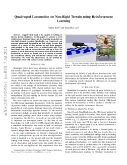 Quadruped Locomotion on Non-Rigid Terrain using Reinforcement Learning