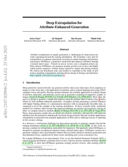 Deep Extrapolation for Attribute-Enhanced Generation