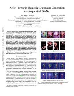 Keiki: Towards Realistic Danmaku Generation via Sequential GANs