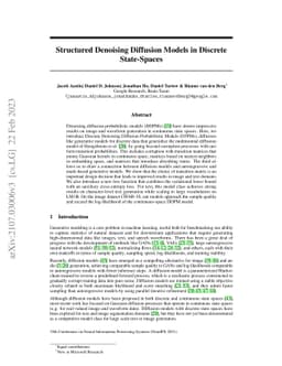 Structured Denoising Diffusion Models in Discrete State-Spaces