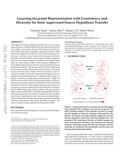 Learning Invariant Representation with Consistency and Diversity for
  Semi-supervised Source Hypothesis Transfer