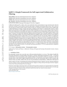 SelfCF: A Simple Framework for Self-supervised Collaborative Filtering