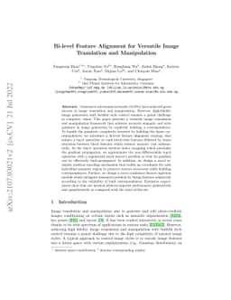 Bi-level Feature Alignment for Versatile Image Translation and
  Manipulation