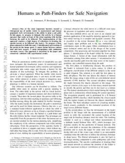 Humans as Path-Finders for Safe Navigation