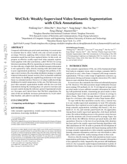 WeClick: Weakly-Supervised Video Semantic Segmentation with Click
  Annotations