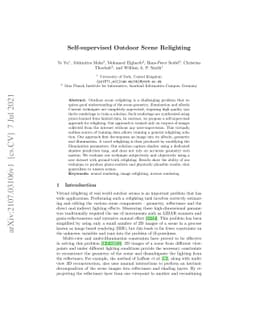 Self-supervised Outdoor Scene Relighting