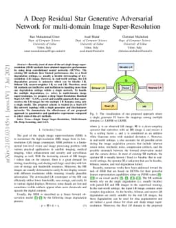 A Deep Residual Star Generative Adversarial Network for multi-domain
  Image Super-Resolution
