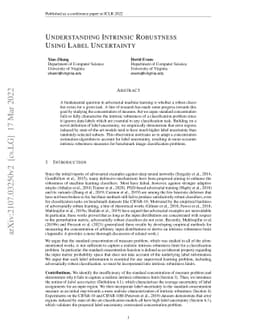 Understanding Intrinsic Robustness Using Label Uncertainty
