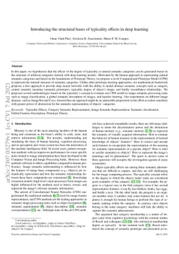 Introducing the structural bases of typicality effects in deep learning