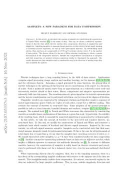 Samplets: A new paradigm for data compression