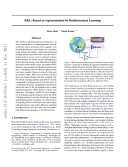 RRL: Resnet as representation for Reinforcement Learning