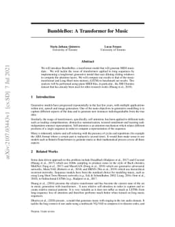 BumbleBee: A Transformer for Music