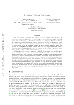 Persistent Software Combining