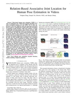 Relation-Based Associative Joint Location for Human Pose Estimation in
  Videos