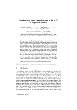 Deep Learning Based Image Retrieval in the JPEG Compressed Domain