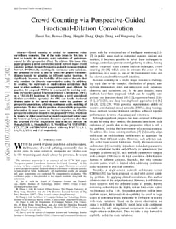 Crowd Counting via Perspective-Guided Fractional-Dilation Convolution
