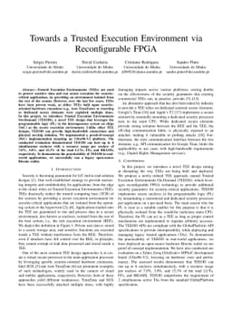 Towards a Trusted Execution Environment via Reconfigurable FPGA