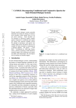 CANDLE: Decomposing Conditional and Conjunctive Queries for
  Task-Oriented Dialogue Systems