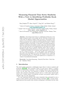 Measuring Financial Time Series Similarity With a View to Identifying
  Profitable Stock Market Opportunities