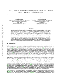 EEG-ConvTransformer for Single-Trial EEG based Visual Stimuli
  Classification