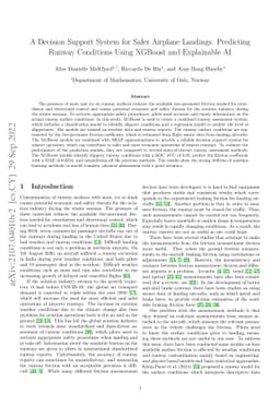A Decision Support System for Safer Airplane Landings: Predicting Runway
  Conditions Using XGBoost and Explainable AI