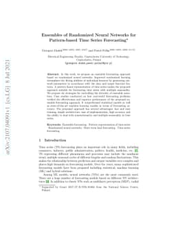 Ensembles of Randomized NNs for Pattern-based Time Series Forecasting