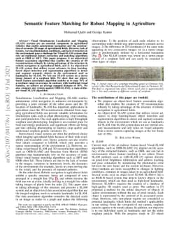 Semantic Feature Matching for Robust Mapping in Agriculture