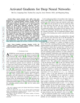Activated Gradients for Deep Neural Networks