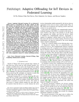 FedAdapt: Adaptive Offloading for IoT Devices in Federated Learning