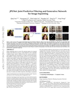 JPGNet: Joint Predictive Filtering and Generative Network for Image
  Inpainting
