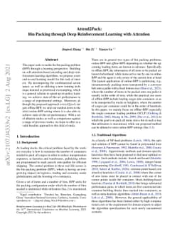 Attend2Pack: Bin Packing through Deep Reinforcement Learning with
  Attention